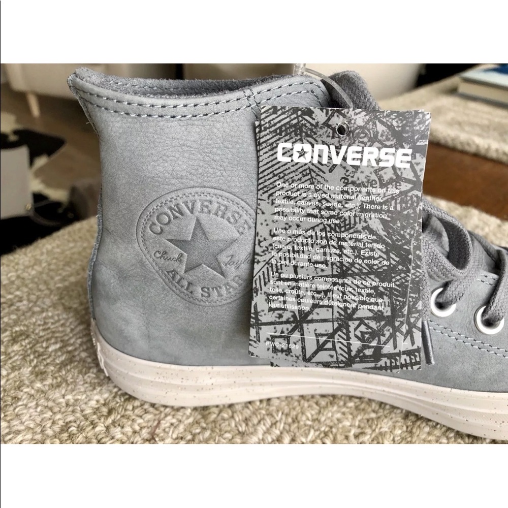 Converse Gray Suede High Top Mens 7 Womens 9 NWT
